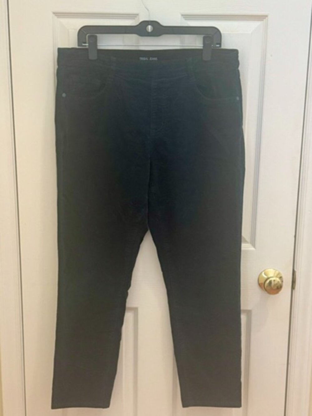 Tribal Pull-on Corduroy Pants, Dark Teal, Size 12